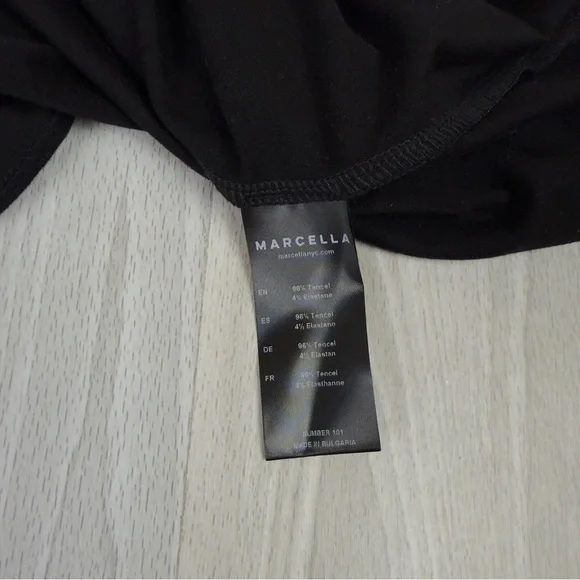 Marcella NYC Laurel Gown Dress Black European Jersey High Stretch Small - Picture 13 of 15
